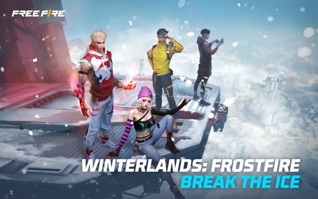  Free Fire Winterlands Mod APK: Dynamic gameplay and thrilling multiplayer experience.