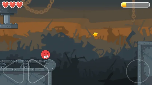 Red Ball4 hero navigating through a level with obstacles and enemies