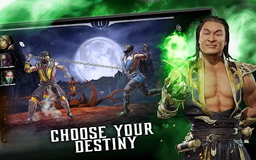 A selection of legendary Mortal Kombat Mobile fighters ready for battle.