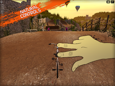 : A BMX bike performing a trick in the game Touchgrind BMX 2.