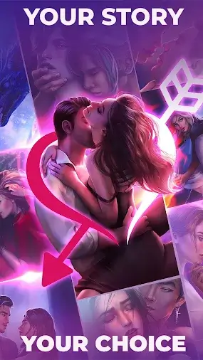  A captivating scene from Romance Club Mod Apk featuring customizable characters in an intense story moment.